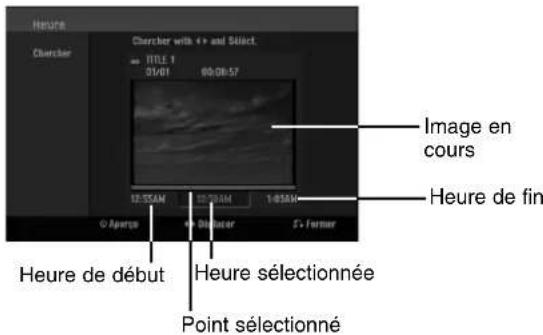 Heure Chercher Chercher with 1+ and Select. TITLE 1 01/01 00:08:57 Image en cours Heure de fin 12:56AM 12:57AM 1:03AM 0 Apuris 0 - Requerer S - Former Heure de début Heure sélectionnée Point sélectionné