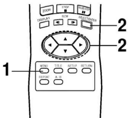 ZOOM STOP PURE-STEP DISPLAY SOW SELECT/OPEN 2 2 1 MENU TITLE SETUP RETURN REPEAT A-B
