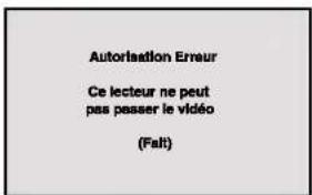 Autorisation Erreur Ce lecteur ne peut pas passer le vidéo (Fait)