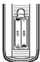 LG LDA-530 - Installation des piles de la télécommande - 1