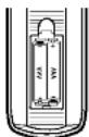 LG LDA-530 - Remote Control Battery installation - 1