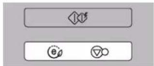 Diagram showing two labeled boxes with icons: a diamond icon above and two circular symbols below, likely representing a process or system.