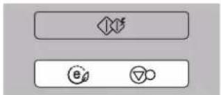 Diagram showing two labeled boxes with icons: a diamond icon above and two circular symbols below, likely representing a process or system.