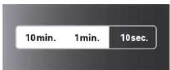 10min. 1min. 10sec.
