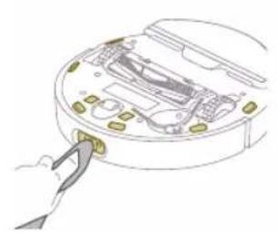 PHILIPS HomeRun 3000 Series Aqua XU3110 - Чистење на главните тркалца и на предното вртливо тркалце - 2