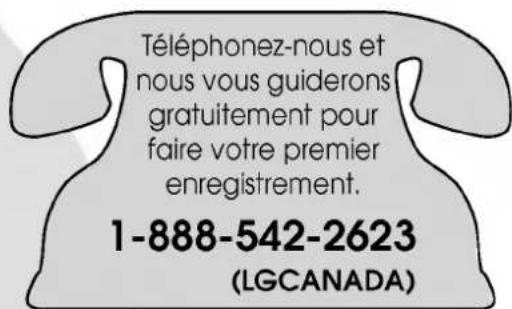 Téléphonez-nous et nous vous guiderons gratuitement pour faire votre premier enregistrement. 1-888-542-2623 (LGCANADA)