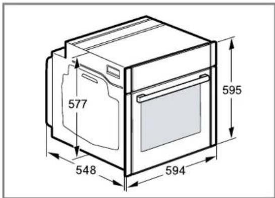 BOSCH HBG7784B1 - Dimensions de l'appareil - 1