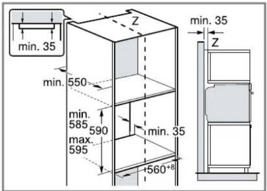 BOSCH HBG7784B1 - Installation dans un meuble haut - 1