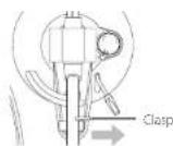 TEAC TN-400BT-X - Move the tonearm clasp to the right to remove it. - 1