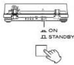 TEAC TN-400BT-X - Press the STANDBY/ON button on the back of the unit to turn it on. - 1