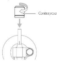TEAC TN-400BT-X - Instale el contrapeso. - 1