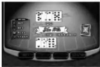 Game interface screenshot showing player status and playing buttons with Chinese text labels