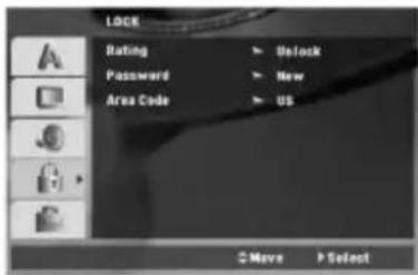 LOCK Rating Unlock Password New Area Code US Move P Select