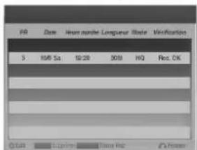 LG DR4812V - Vérification de l'information sur l'enregistrement programmé - 1
