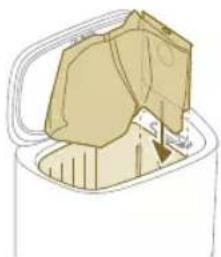 PHILIPS HomeRun 7000 Series Aqua XU7000 - Replacing the dust bag (XU7100) - 3