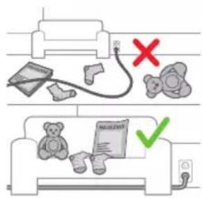 Diagram showing a device with a red 'X' indicating cancellation and a green checkmark indicating rejection, alongside a cartoon teddy bear and a box labeled 'MUSKMELON'.