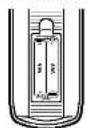 LG DVX163 - Mise en place des piles de la télécommande - 1