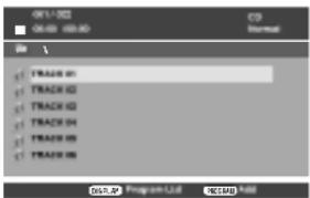 OK! 01 GOLD 02:00 C Normal ( ) TRACK 01 TRACK 02 TRACK 03 TRACK 04 TRACK 05 TRACK 06 DASH OK Program List ESCAB Help