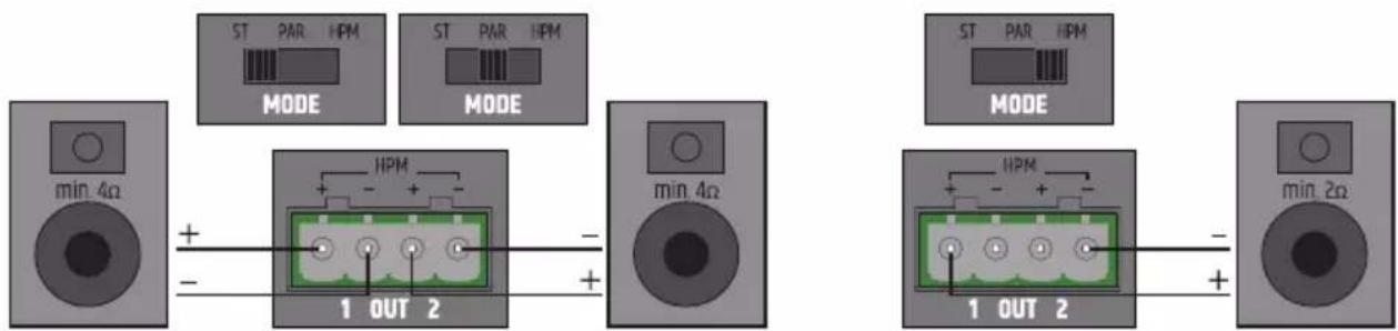 LD Systems AMP 205 - TERMINAL BLOCK CONNECTIONS - 3