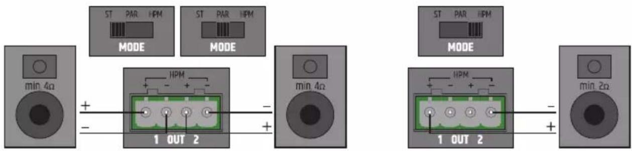 LD Systems AMP 205 - POŁĄCZENIA TERMINALI ZACISKOWYCH - 3