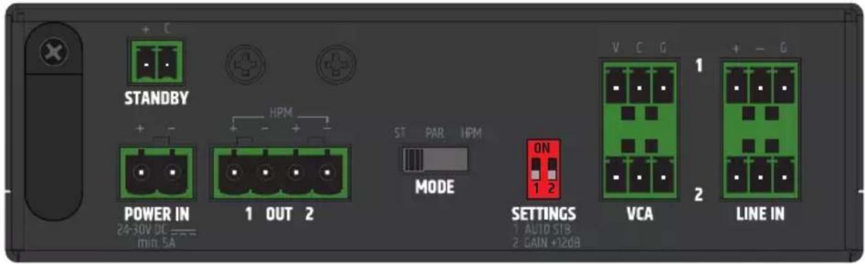 LD Systems AMP 205 - ANSCHLÜSSE, BEDIEN- UND ANZEIGEELEMENTE - 1