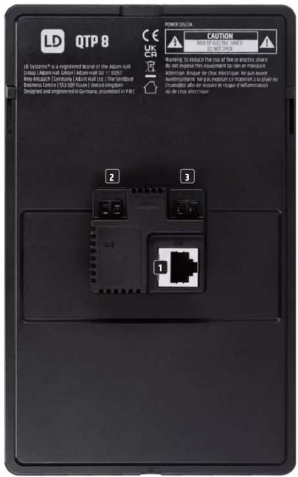 LD Systems QTP 8 - ANSCHLÜSSE, BEDIEN- UND ANZEIGEELEMENTE - 1