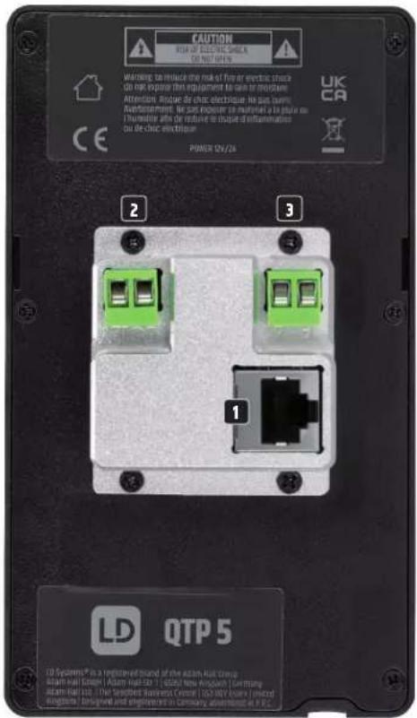 LD Systems QTP 5 - ANSCHLÜSSE, BEDIEN- UND ANZEIGEELEMENTE - 1