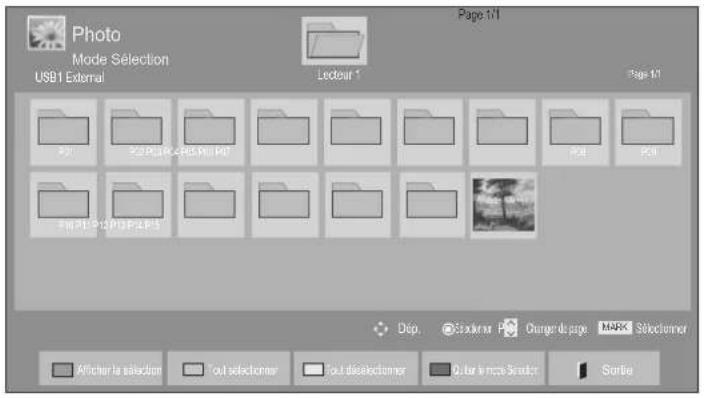 LG 47LE4600 - ■ Lorsque des fichiers de photos sélectionnés sont affichés - 1