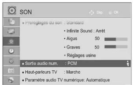 LG 47LE4600 - SÉLECTION DE LA SORTIE AUDIONUMÉRIQUE - 1