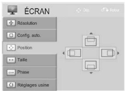 LG 47LE4600 - Réglage de la position, taille et phase de l'écran - 2