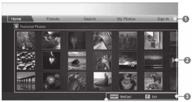 LG 47LE4600 - Éléments de l'écran de Photo Album - 1