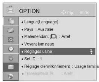 LG 47LE4600 - RÉINITIALISATION(RETOUR AUX RÉGLAGES D'USINE) - 1