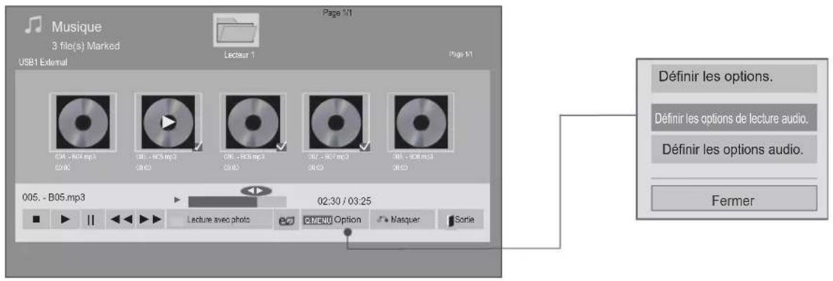 LG 47LE4600 - Utilisation de la fonction Music List, lecture - 1