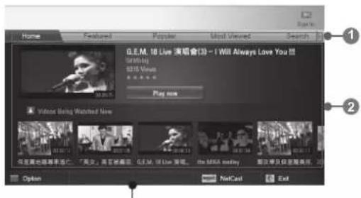 LG 47LE4600 - Éléments de l'écran de Movie Online - 1