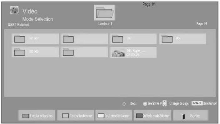 LG 47LE4600 - ■ Lors de la lecture des fichiers de film sélectionnés - 1