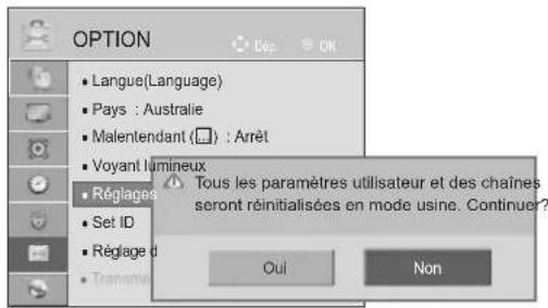 LG 47LE4600 - RÉINITIALISATION(RETOUR AUX RÉGLAGES D'USINE) - 3
