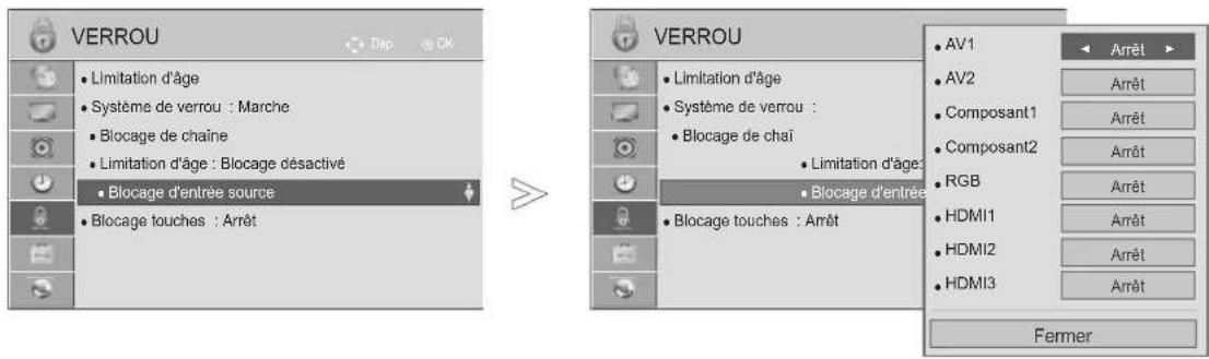 LG 47LE4600 - BLOCAGE D'UNE ENTRÉE EXTERNE - 1