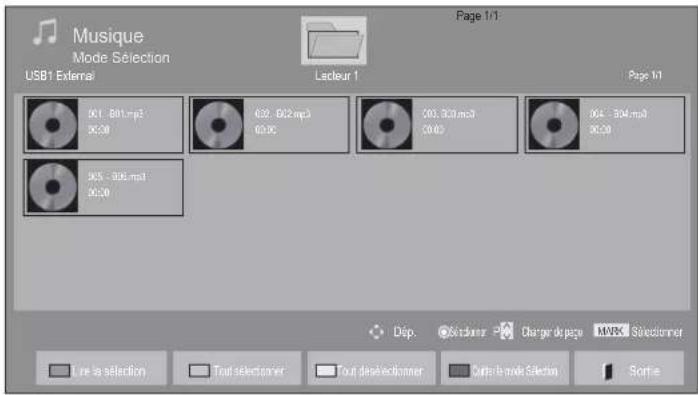 LG 47LE4600 - ■ Lors de la lecture des fichiers de musique sélectionnés - 1