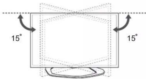 LG 32LN544B - Ajustement de l'angle de la TV afin de trouver le meilleur angle de vue - 1