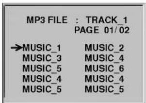 LG FNS1500V - Appuyez sur PREV./NEXT pour sélectionner le répertoire où se trouvent les fichiers MP3 que vous désirez reproduire, puis appuyez sur SELECT. - 1