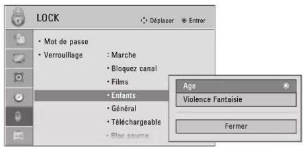 LG 37LD452B - Classement des emissions pour enfants- Pour les É.-U - 3