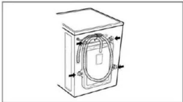 LG F1056QDP1 - ■ Dépose des vis de bridage - 1
