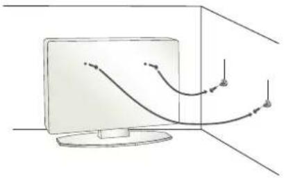 LG 47LD452B - INSTALLER LE TÉLÉVISEUR AU MUR DE FAÇON SÉCU- RITAIRE POUR L'EMPÊCHER DE BASCULER LORSQUE INSTALLÉ SUR SON PIÉDESTAL - 1