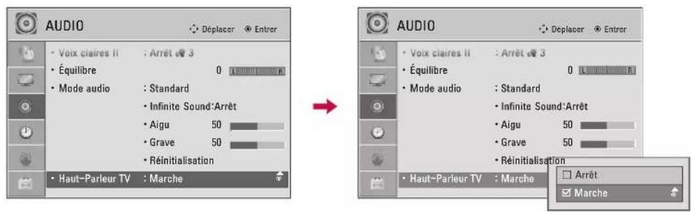 LG 47LD452B - RÉGLAGE MARCHE-ARRÊT DES HAUT-PARLEURS DU TÉLÉVISEUR - 1
