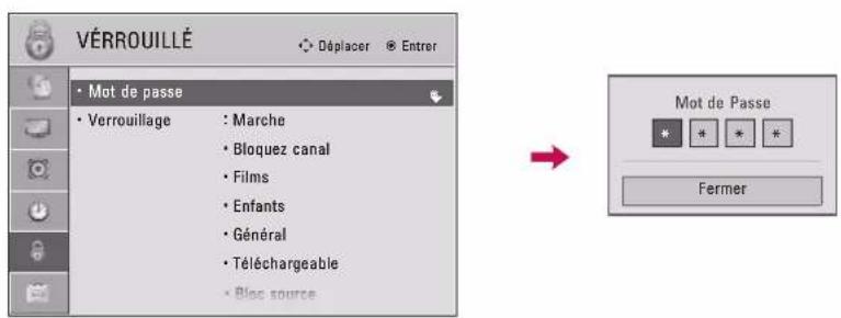 LG 47LD452B - Réglage de votre code d'accès - 1