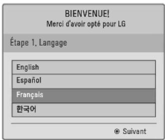 LG 47LD452B - Étape 1. Sélection de la langue - 1