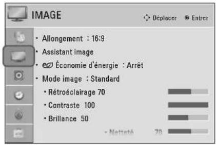 LG 47LD452B - SÉLECTION DES MENUS AFFICHÉS À L'ÉCRAN - 7