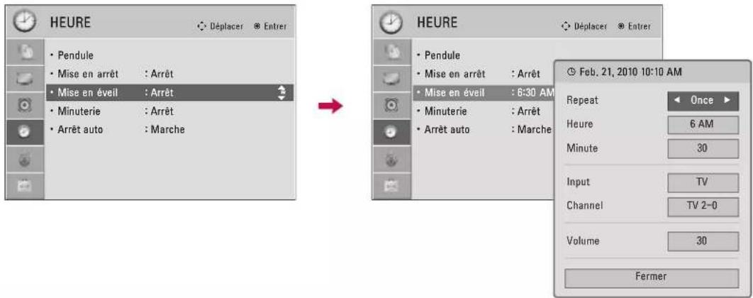 LG 47LD452B - RÉGLAGE MINUTERIE EN MARCHE/ARRÊT - 1