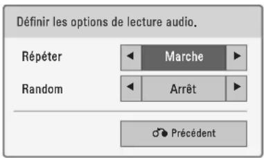 LG 47LD452B - Menu Définir les options de lecture audio. - 1