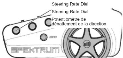 Steering Rate Dial Steering Rate Dial Potentiomètre de débattement de la direction SPEKTRUM